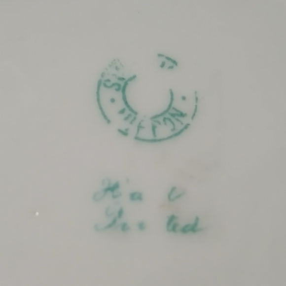 Nippon Vintage 7.5" Plate Gold Scalloped Edge Pink Roses Berry Bowl Underplate? - Picture 15 of 16